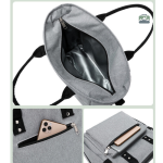 Sac de transport souple gris pour aliments