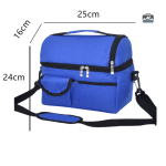 Glacière souple 10L, design bleu foncé, compacte et pratique