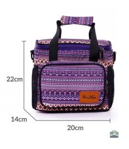 Glacière Souple design Mosaïque en teintes violettes