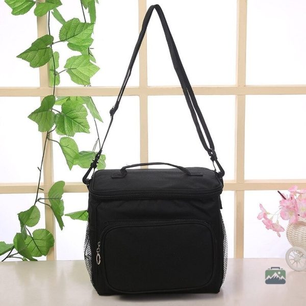 Sac isotherme noir, léger et pratique pour les sorties
