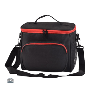 Glacière souple noire et rouge pour un transport pratique