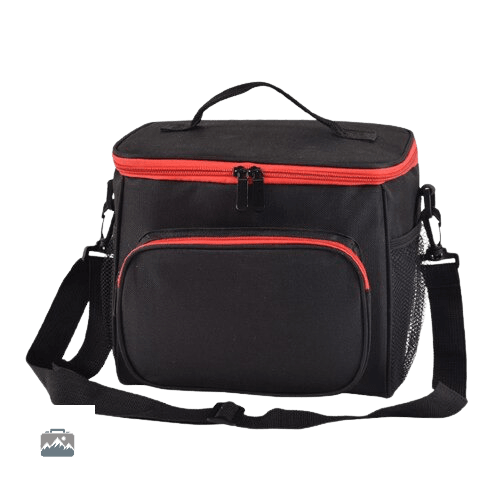 glaciere-souple-noire-et-rouge-1 Glacière souple noire et rouge pour un transport pratique