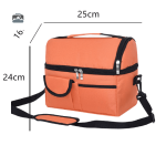 Glacière souple 10L couleur orange pour le transport de nourriture
