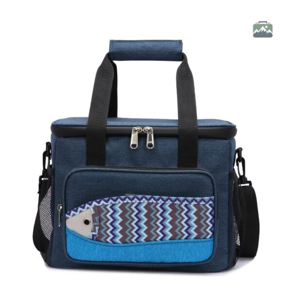 Glacière souple design poisson bleu, idéale pour les sorties