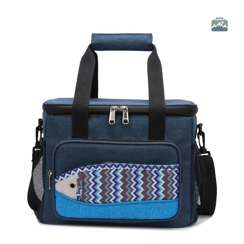 Glacière souple design poisson bleu, idéale pour les sorties