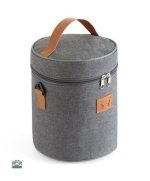 Glacière souple ronde grise pour le transport de nourriture