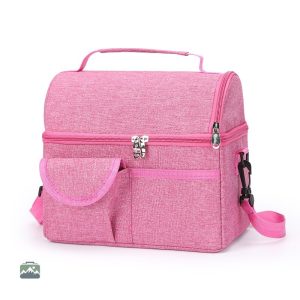 Glacière Souple Rose à Deux Compartiments