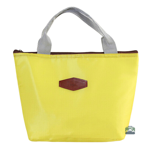 glaciere-souple-tissu-jaune-1 Glacière souple en tissu jaune, idéale pour le transport de nourriture