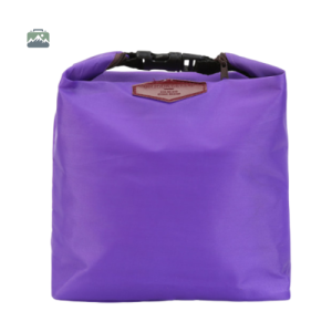 Glacière souple en tissu violet, idéale pour le transport des aliments