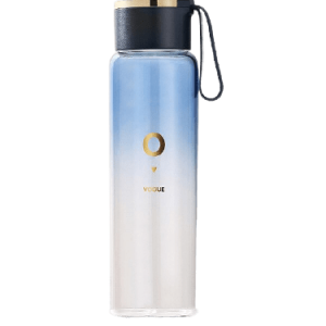 Gourde en verre bleue élégante et durable
