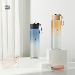 Gourde en verre grise, idéale pour le quotidien