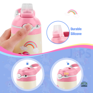 Accessoire pratique pour enfants, gourde chat colorée