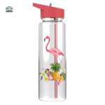 Gourde enfant flamant tropical colorée et ludique