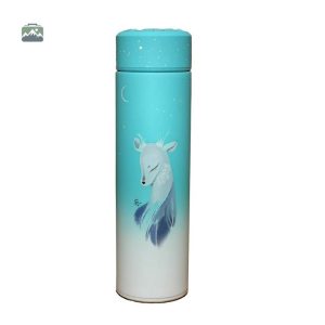 Gourde inox Biche bleue, design élégant et pratique