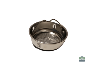 Gourde bleue en inox, idéale pour les aventures quotidiennes