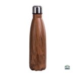 Gourde inox au design bois élégant