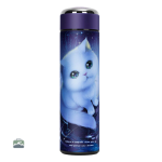 Gourde inox illustrée avec un motif de chat
