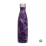 Gourde isotherme marbre violet, design élégant et moderne