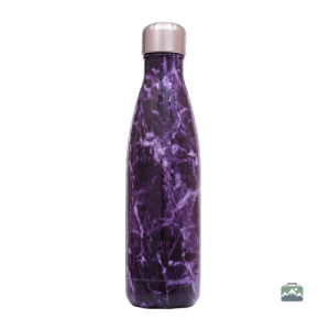 Gourde isotherme marbre violet, design élégant et moderne