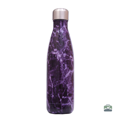 gourde-inox-marbre-violet-1 Gourde isotherme marbre violet, design élégant et moderne