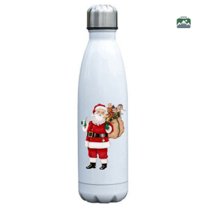 Gourde inox Père Noël pour cadeaux de fête