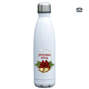 Gourde festive inox avec motif Père Noël