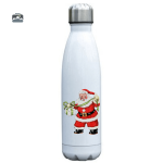 Gourde inox Père Noël avec ruban décoratif