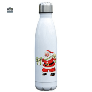 Gourde inox Père Noël avec ruban décoratif