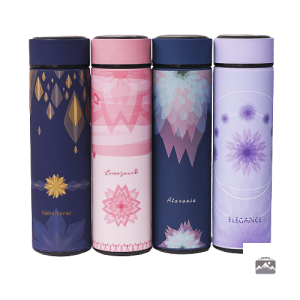 Gourde inox pour boissons, couleur rose tendance