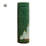 Gourde inox décorée avec un sapin de Noël