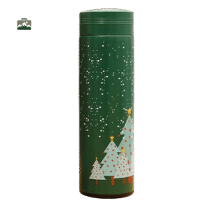 Gourde inox décorée avec un sapin de Noël