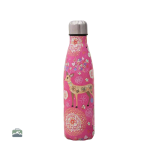 Gourde isotherme rose avec motif biche
