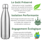 Gourde isotherme motif flamingo pour aventure en plein air
