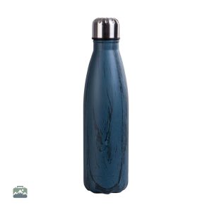 Gourde isotherme en bois bleu sombre