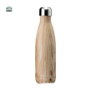Gourde isotherme en bois d'érable, design élégant et naturel