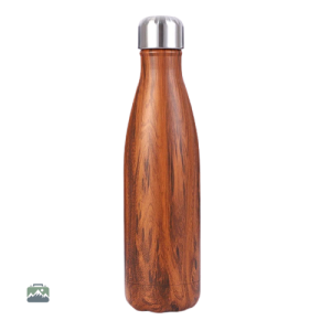 Gourde isotherme en bois d'orme, design élégant et pratique