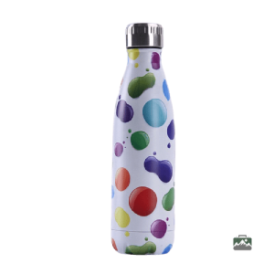 Gourde isotherme colorée avec design à bulles