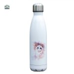 Gourde isotherme rose avec motif de chat