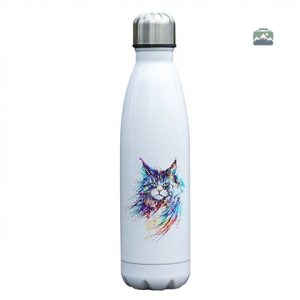 Gourde isotherme avec motif de chat savant