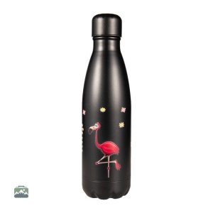 Gourde isotherme Crazy Flamant Noir, design moderne