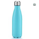Gourde isotherme cyan, design élégant et pratique