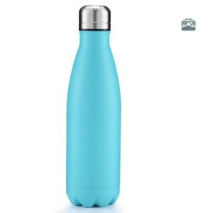 Gourde isotherme cyan, design élégant et pratique