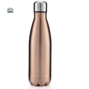 Gourde isotherme dorée en acier inoxydable