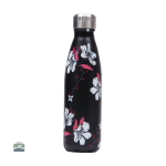 Gourde isotherme fleur blanche élégante et pratique