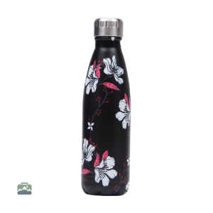 Gourde isotherme fleur blanche élégante et pratique