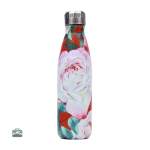Gourde isotherme rose avec motif floral