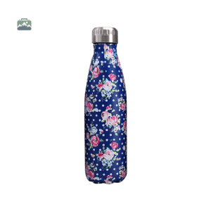 Gourde Isotherme Fleurs de Rosiers en acier inoxydable
