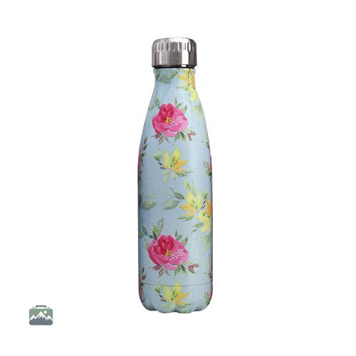 gourde-isotherme-fleurs-jaunes-et-roses-1 Gourde isotherme fleurs jaunes et roses