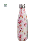 Gourde isotherme fleurs rose pâle