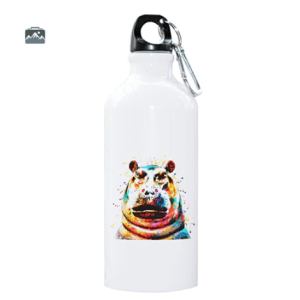 Gourde Isotherme Hippopotame design coloré